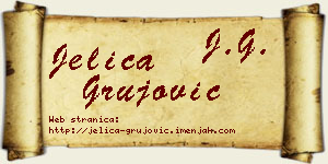 Jelica Grujović vizit kartica